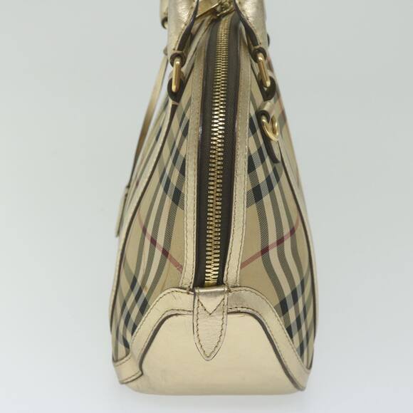 Burberry Nova Check Hand Bag Nylon Canvas Beige - Picture 3 of 16